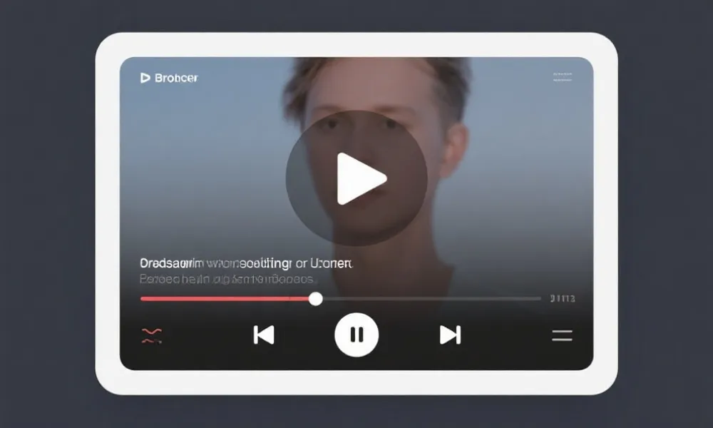 浏览器播放器界面示意